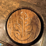 Primitive Wooden Butter Mold of a Leaf
