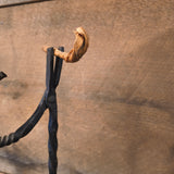 Antique Primitive Rush & Candle Holder