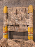 Antique Primitive Child Size Rush Chair.