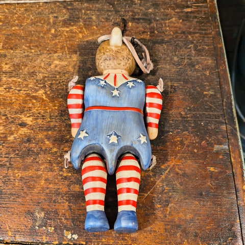Vintage Ceramic Hand Painted Rag Doll