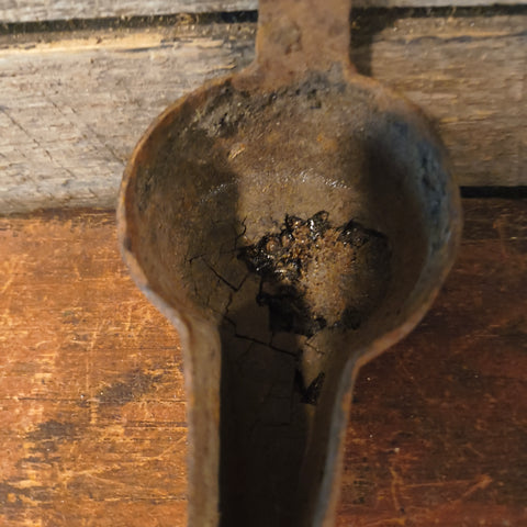 Early Antique forged Iron Primitive Grease Cruise Lamp