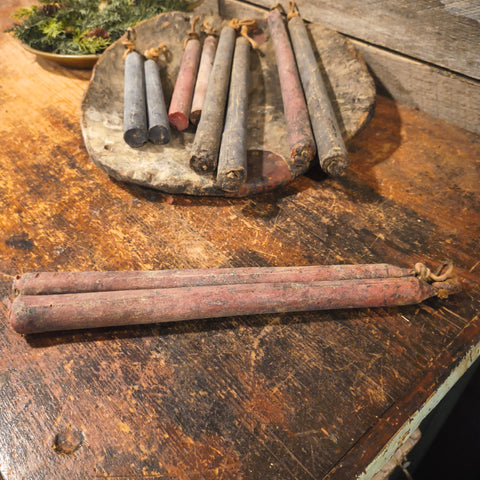 Primitive Made to Look Like Early Tallows, Red 10"