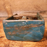 Antique Original Blue Painted Scoop