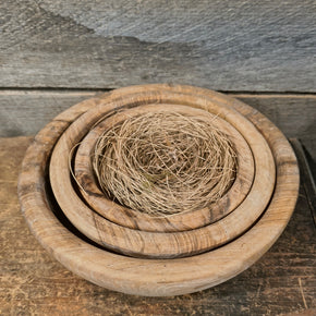 Primitive Wooden Nesting Bowls
