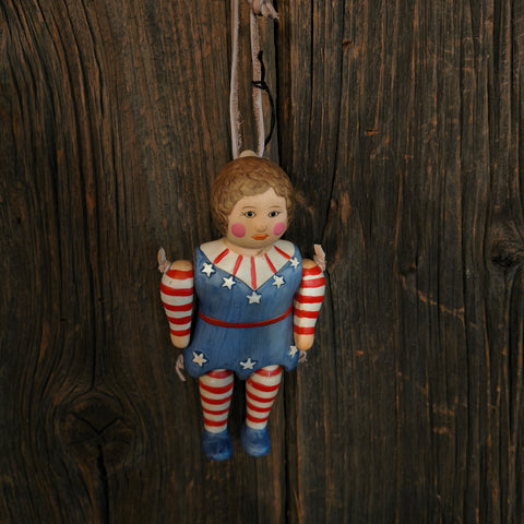 Vintage Ceramic Hand Painted Rag Doll