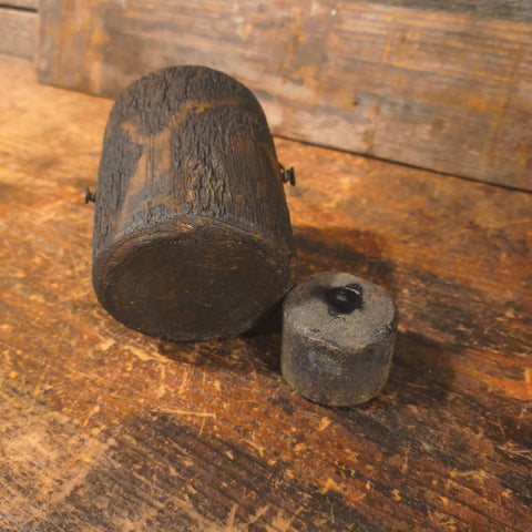 Primitive Wooden Hanging Candle Holder 2" x 3.5"