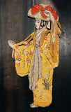 Vintage Cross Stitch Of A Asian Woman