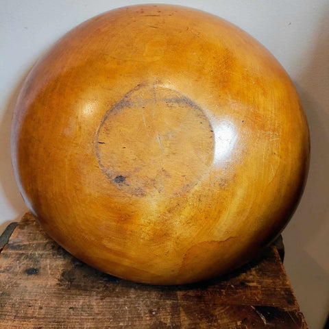 Vintage Primitive Bowl With Darker Spots